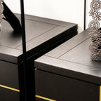 Kingsly 21" Wide Contemporary Glam Storage Side Table