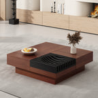 Italian Retro - Inspired Acacia Wood Storage Coffee Table