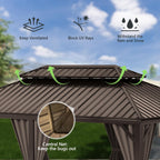 12x24FT Outdoor Hardtop Gazebo with Drainage System