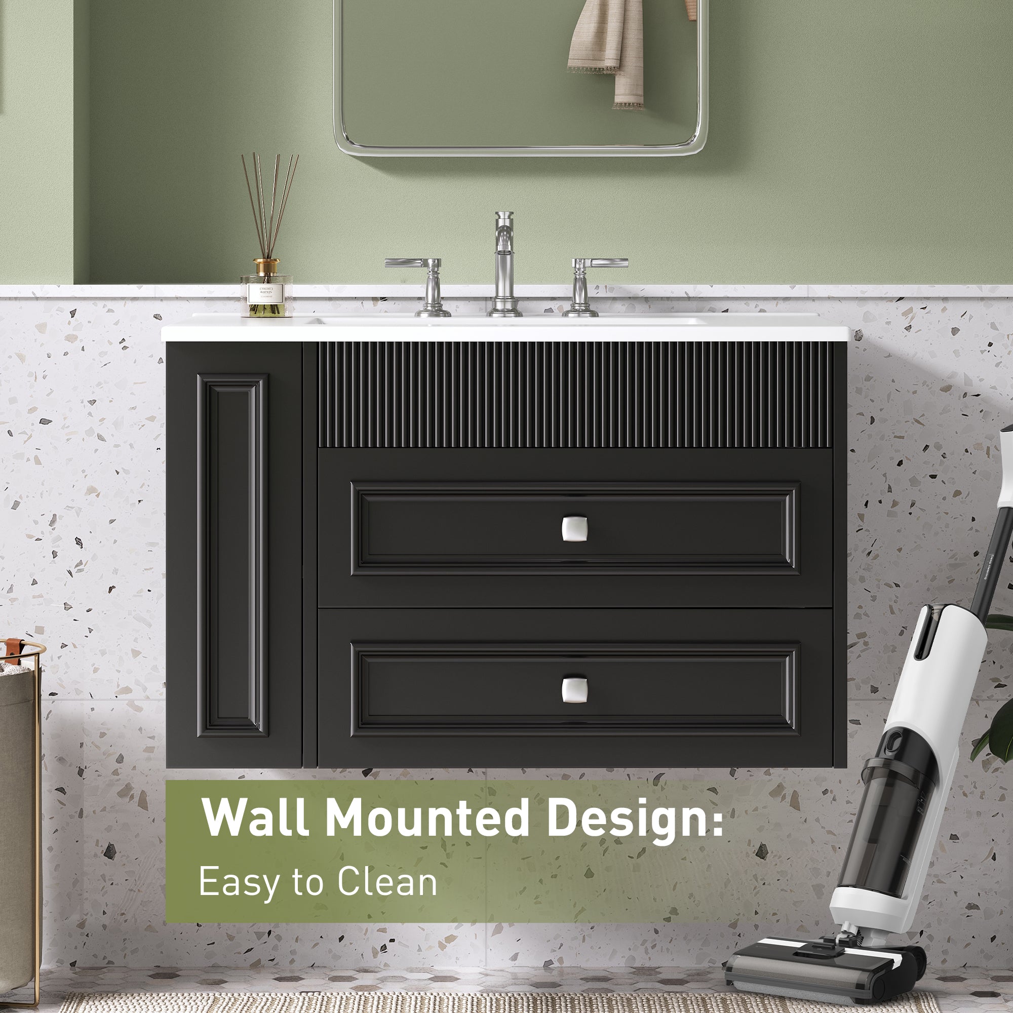 30'' Wall Mounted Bathroom Vanity