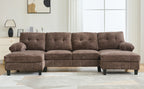 U-Shaped Sectional Sofa 103.5" Chenille Fabric Couch