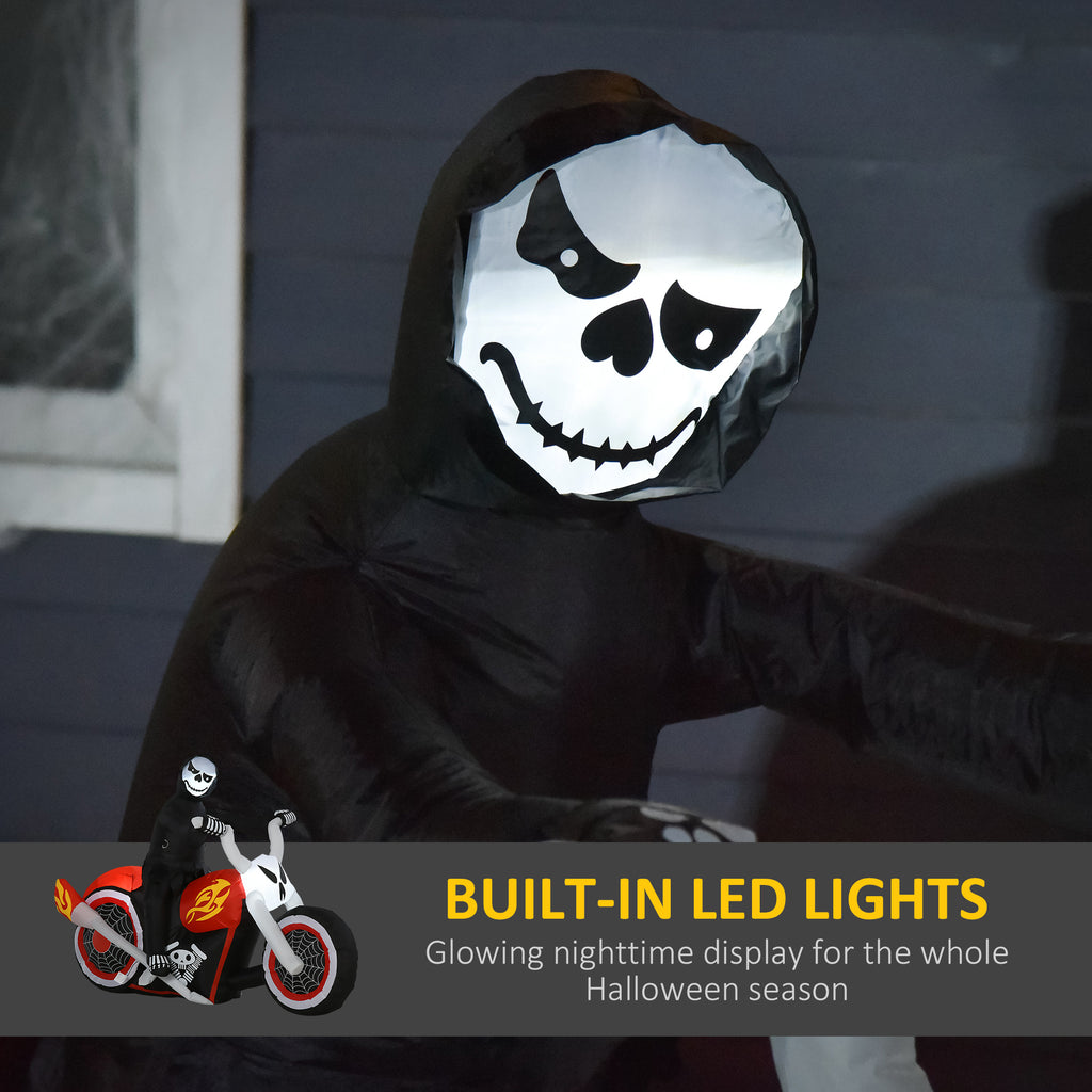 Halloween Inflatables Outdoor Decorations Grim Ghost Biker
