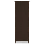Warm Shaker 72 Inch Tall Solid Wood 5 Shelf Bookcase in Brunette