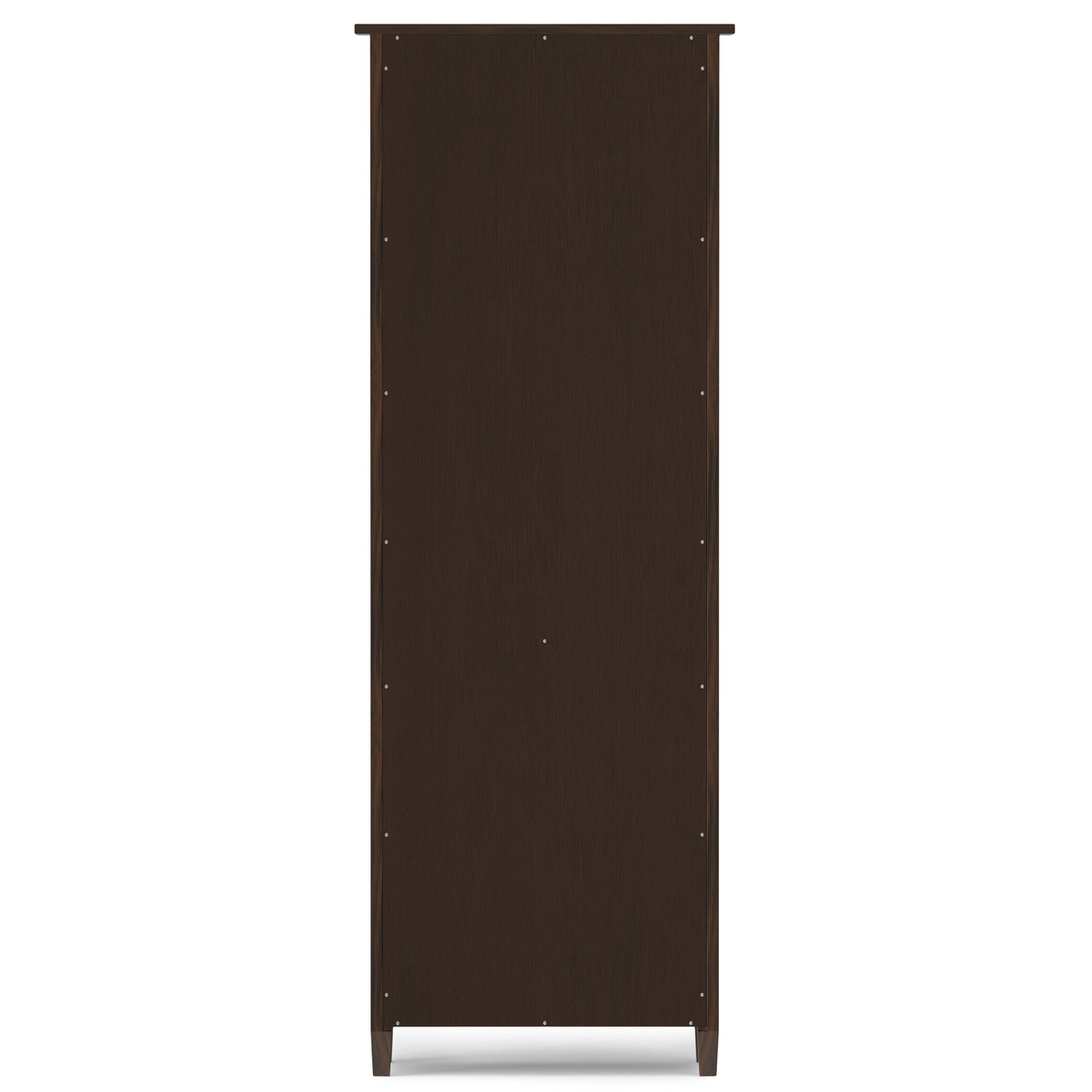 Warm Shaker 72 Inch Tall Solid Wood 5 Shelf Bookcase in Brunette