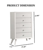 Contemporary Style 1pc Chest with Wave Texture