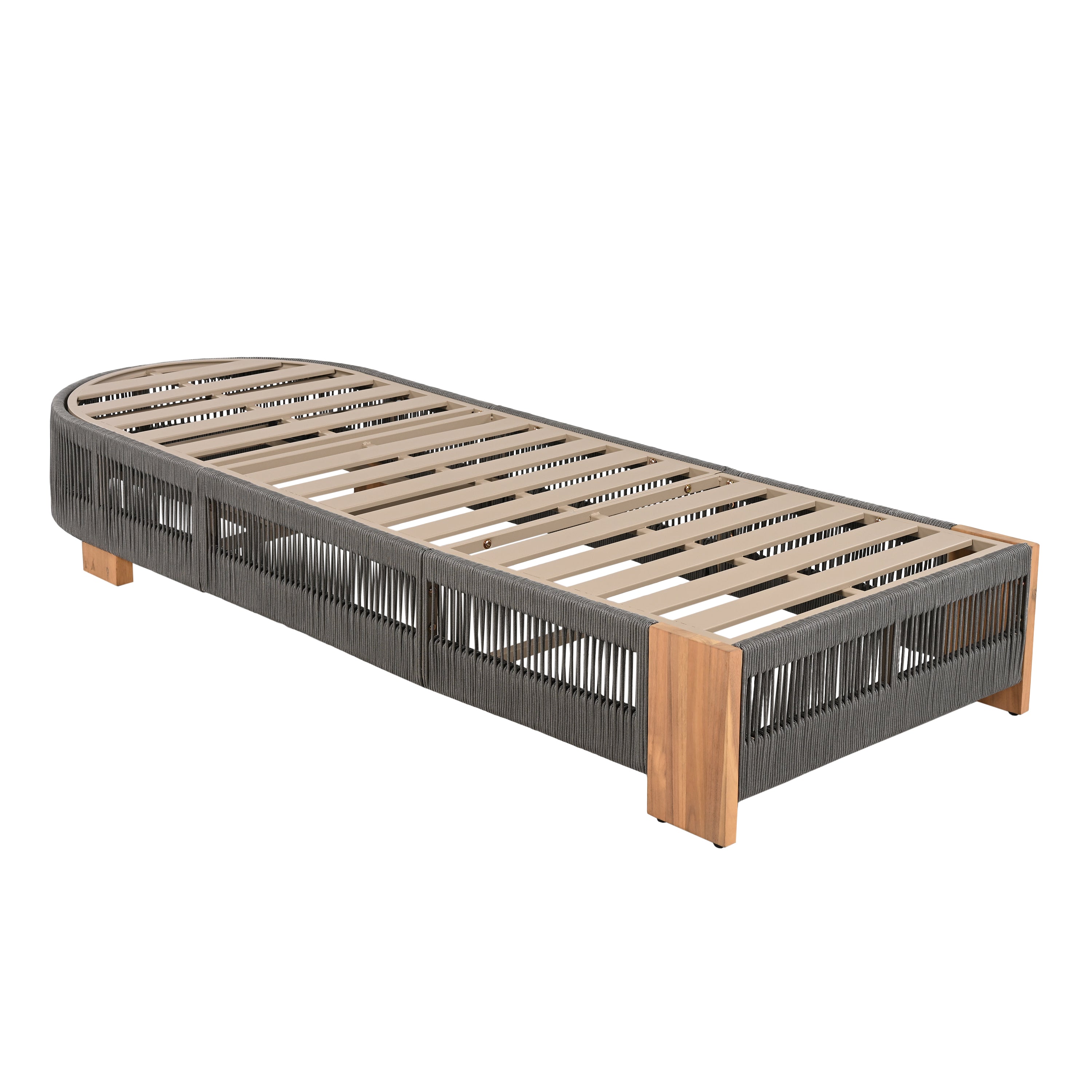 Outdoor Acacia Wood Patio Adjustable Lounge Chair