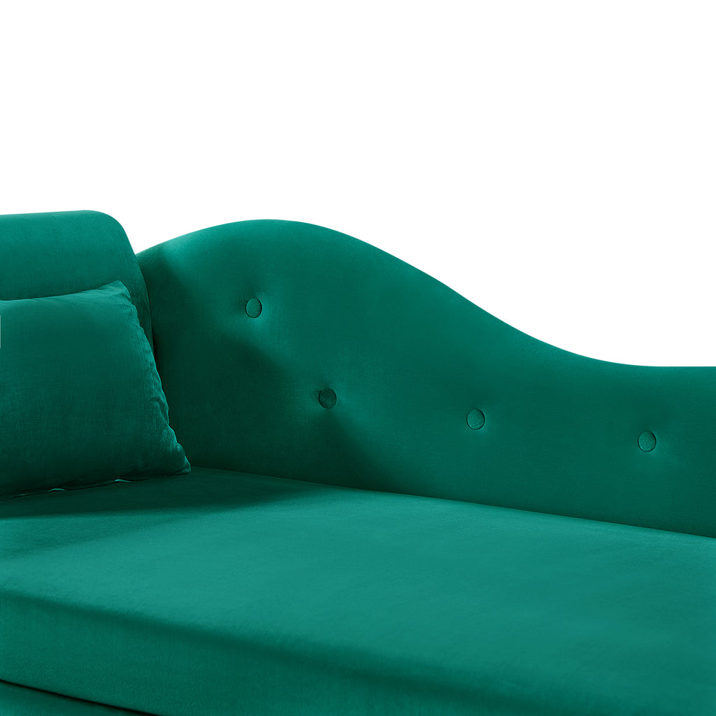 Aijia 60" Velvet Multifunctional Storage Chaise Lounge