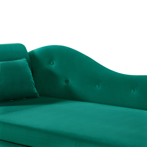 Aijia 60" Velvet Multifunctional Storage Chaise Lounge