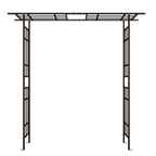 Metal Garden Arch with Adjustable Width