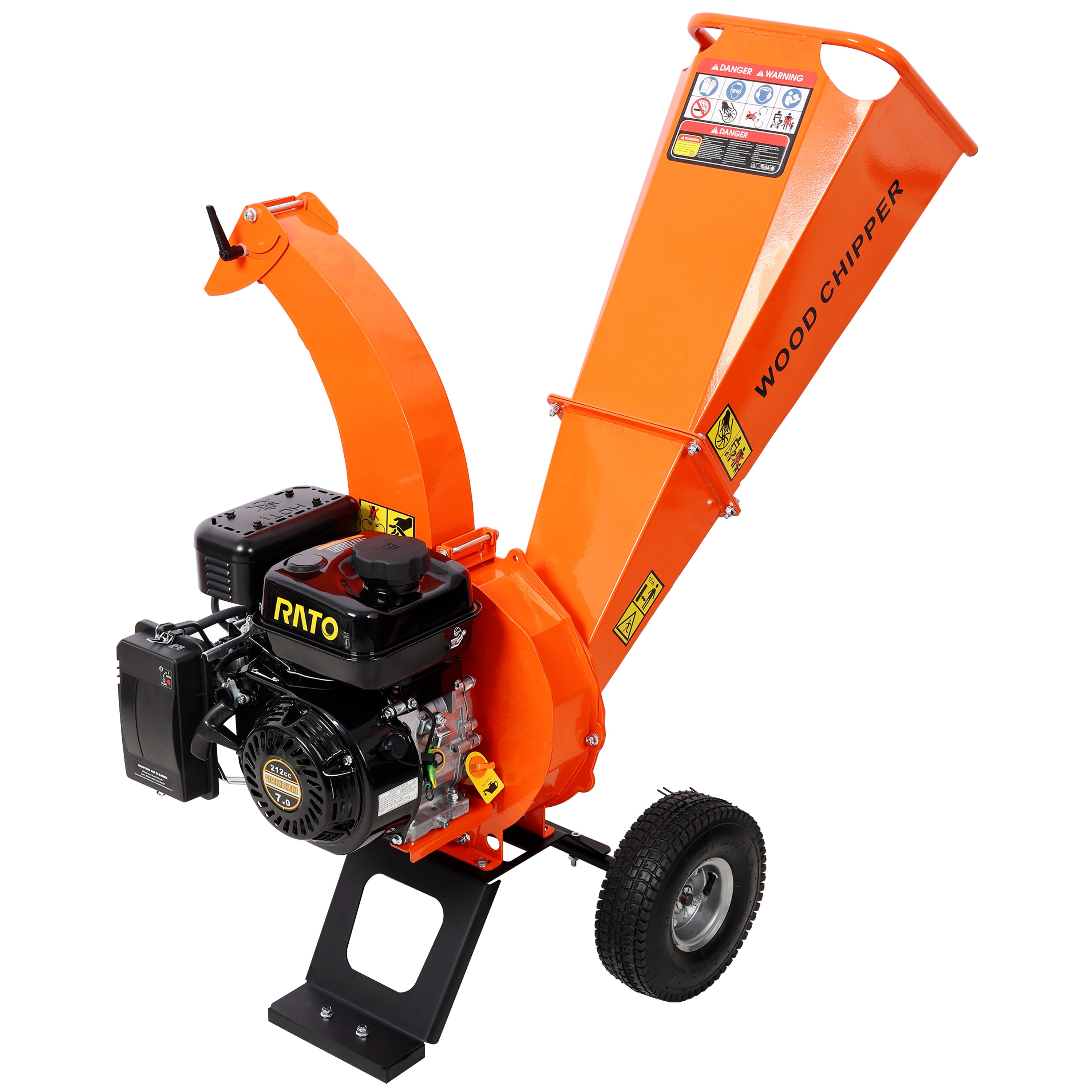Wood Chipper Shredder Mulcher - Heavy Duty 7 HP