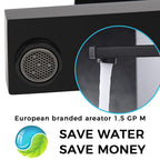 Single Handle Bathroom Faucet, Matte Black