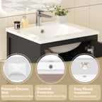 20-Inch Modern Bathroom Vanity with Ceramic Sink