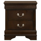 Demetra Cappuccino 2-Drawer Nightstand with Bail Handle