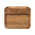 Solid Wood Mini Oak-ish Floating Open Bedside, 1-Drawer