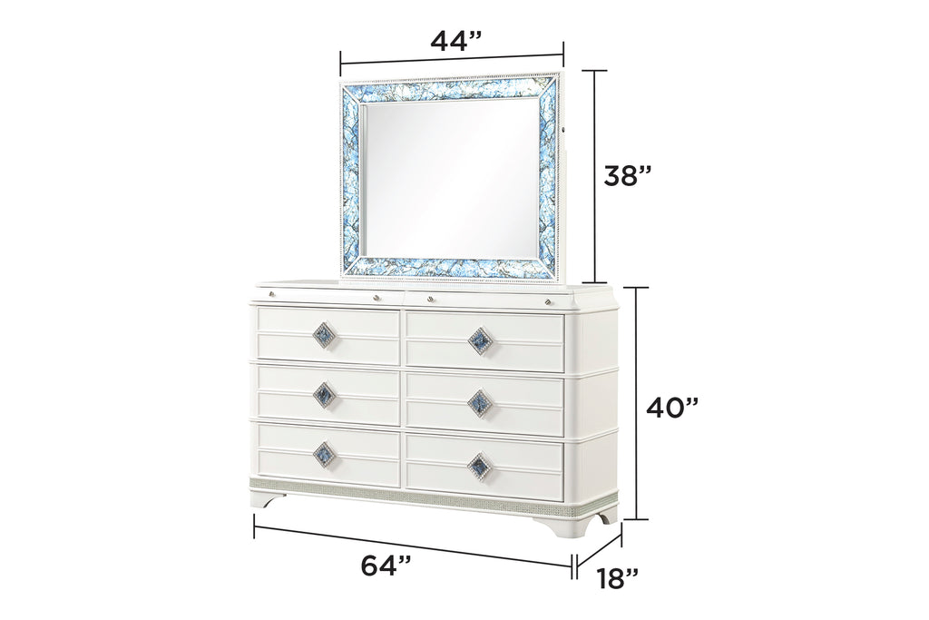 Laguna Modern Style 4 Pc Queen Upholstered Bedroom Set