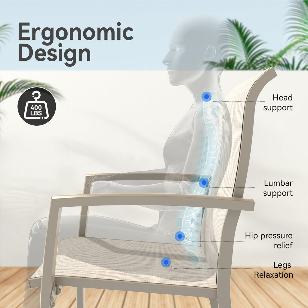 VRSHWO Garden Patio Chairs Set of 2