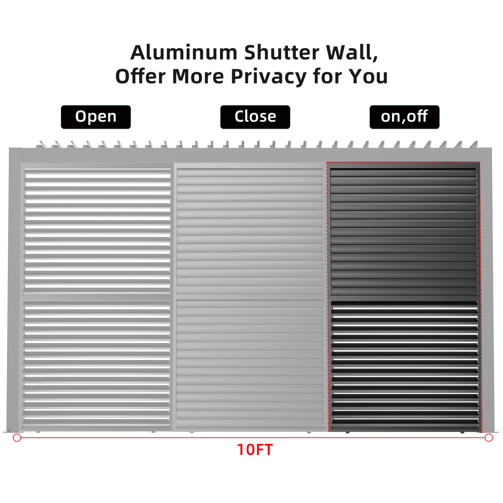 9720 Louver Grille 1/3 10ft Aluminum Frame & Louvers