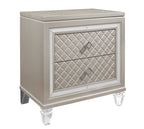 Cross Glam Champagne Nightstand
