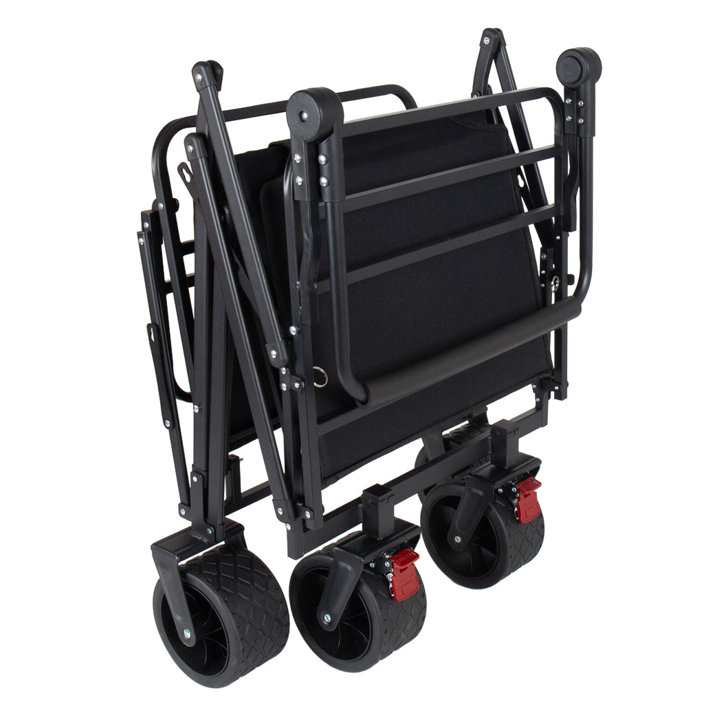 2-in-1 Multifunctional Folding Wagon Carts, Convertible Beach Chair