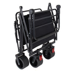 2-in-1 Multifunctional Folding Wagon Carts, Convertible Beach Chair