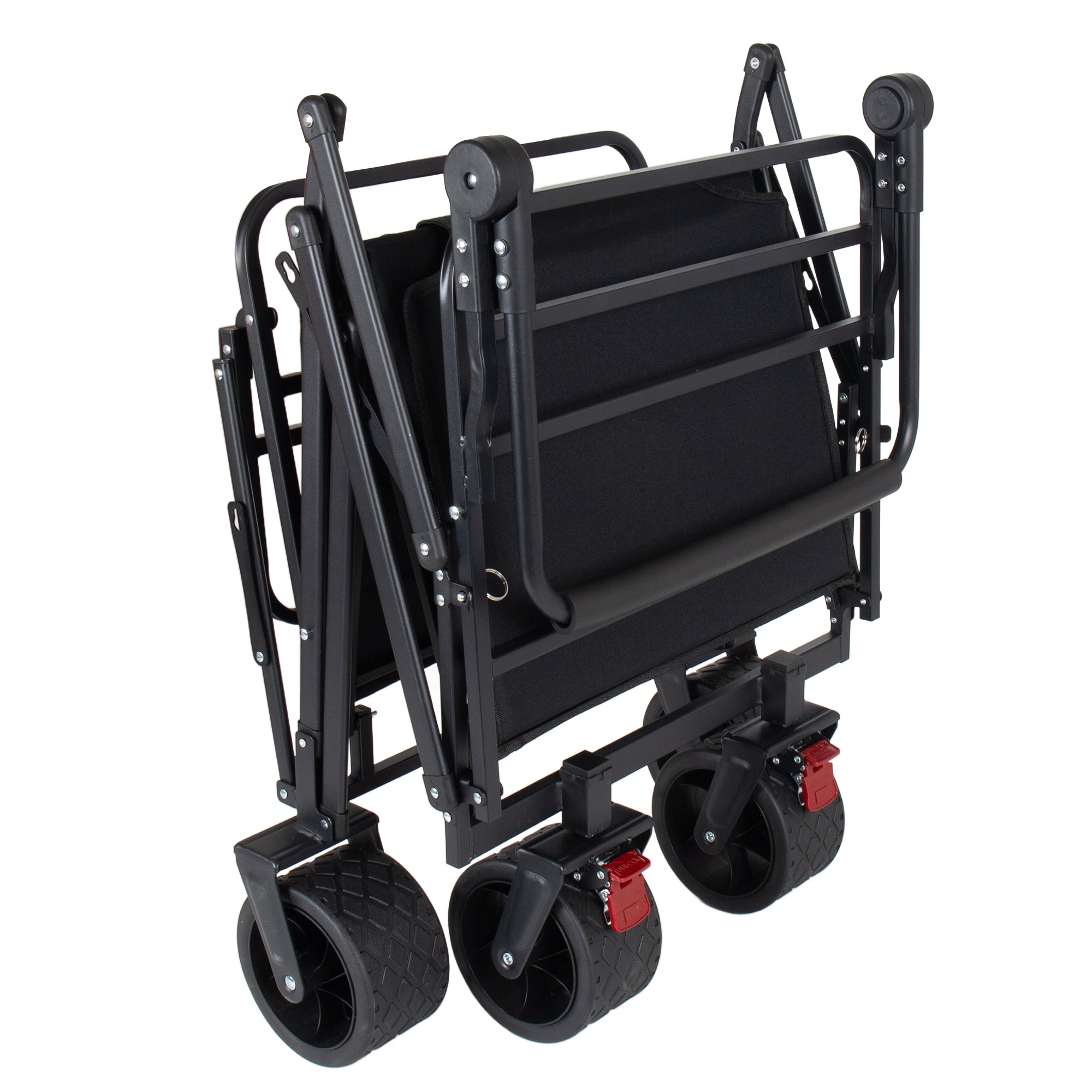 2-in-1 Multifunctional Folding Wagon Carts, Convertible Beach Chair