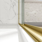55"-60" W x 72" H Brushed Shower Door