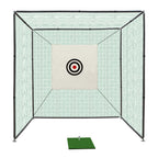 10x10x10ft Golf Practice Net Cage with Metal Frame Hitting Net Kit