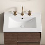 24 Inch Bathroom Vessel Sink - Glossy White