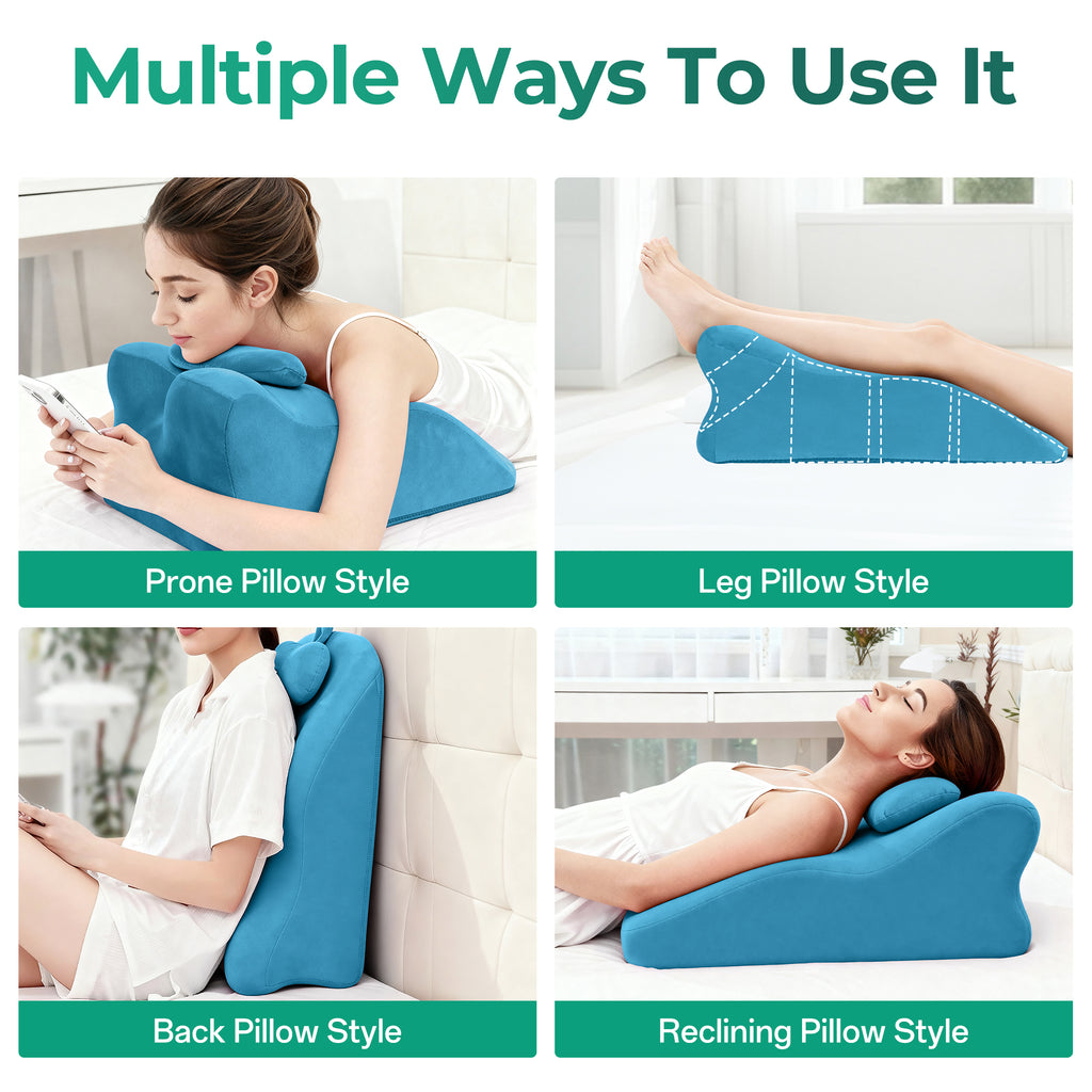 Ergonomic Spinal Posture Support & Multi-Functional Bed Pillow