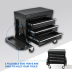 3-Drawer Tool Chest Rolling Mechanic Seat