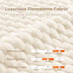 Ottoman Flannelette Fabric - White