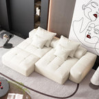 Modern Oversized Modular Sectional Sofa with Ottoman