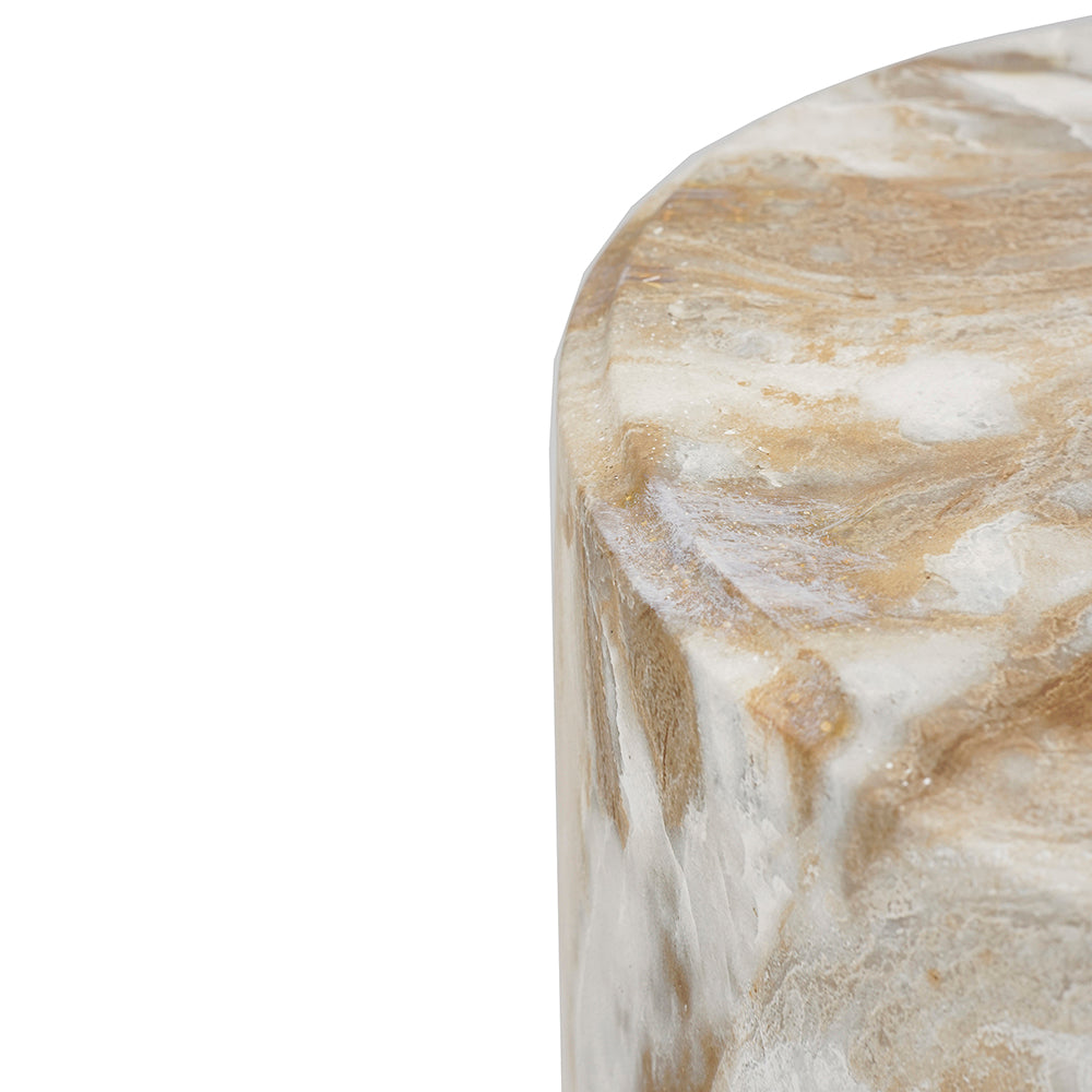 18.5-Inch Marble-Look Stool