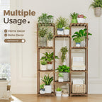 Multiple Plants Pots Wood Flower Stand