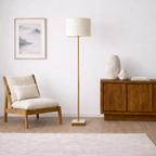 Minimalist Floor Lamp with Neutral Shade
