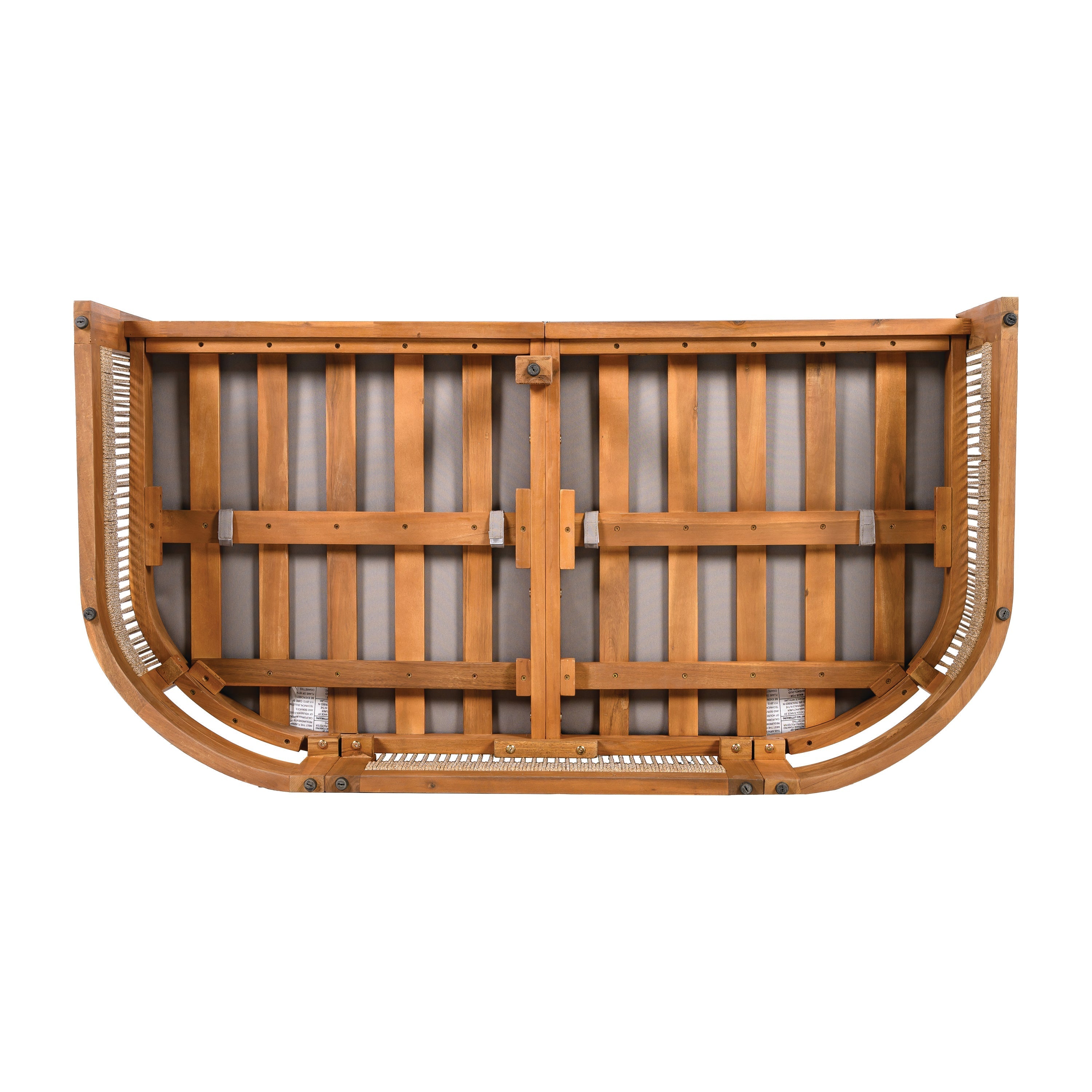 4-Piece Patio Seating Group with Acacia Wood and Woven Rope Accents