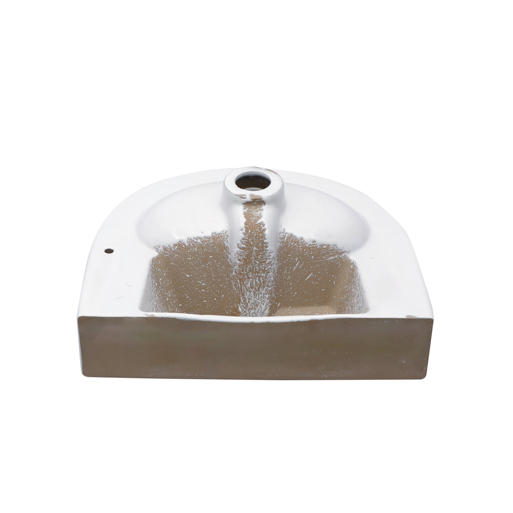 16"x14" Wall-Mounted Ceramic Bathroom Sink