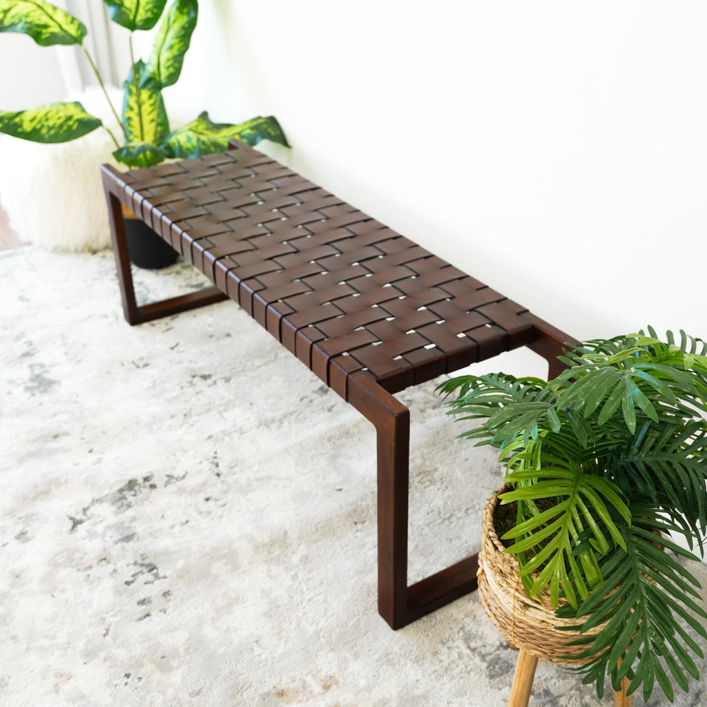 Christina Mid-Century Modern Bench