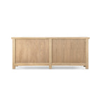 Rowan 91" Reclaimed Pine 4-Door Crossbar Sideboard Cabinet