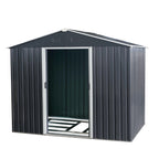 8ft x 6ft Outdoor Metal Storage Shed with Metal Foundation