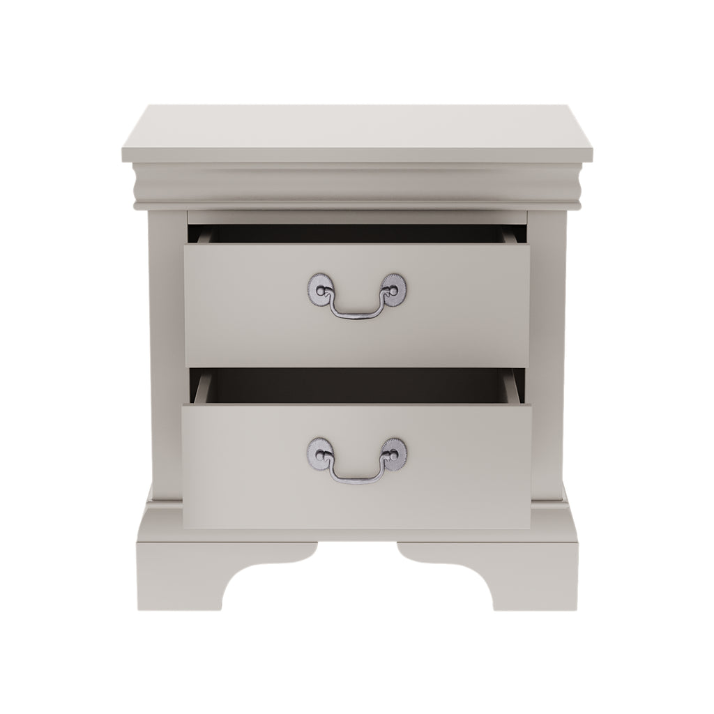 Classic Wooden Nightstand - White