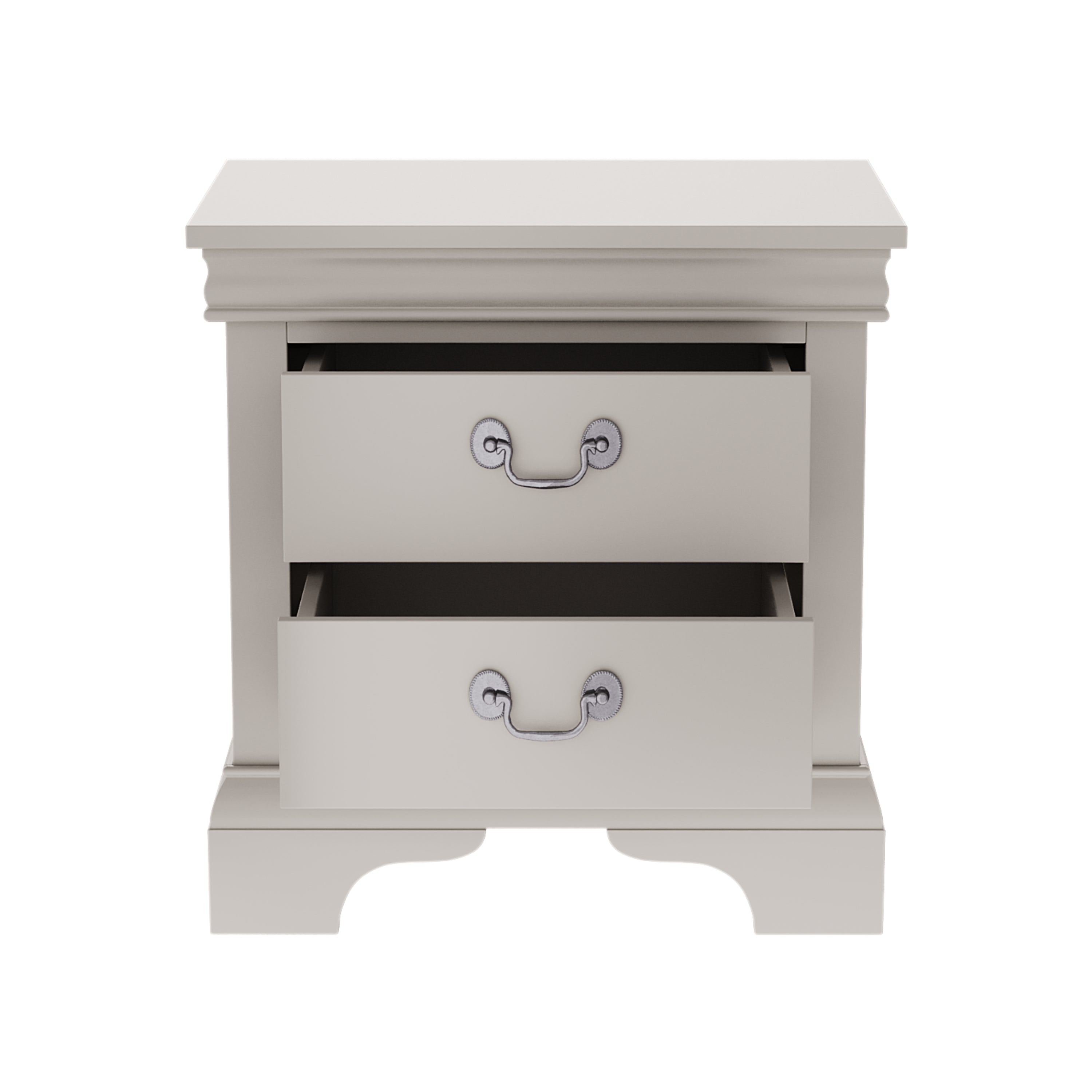 Classic Wooden Nightstand - White