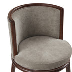 Evalyn Dove Textured Chenille Barstool with Beech Wood Legs