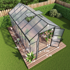 8x14 FT Aluminum Greenhouse for Outdoor Use