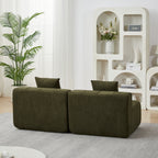 Chenille Sectional Sofa With 2 Pillows