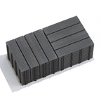 WPC Wood-Plastic Composite Patio Floor Tiles - Pack of 22