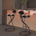 Upholstered S-Shaped Barstools Set of 2