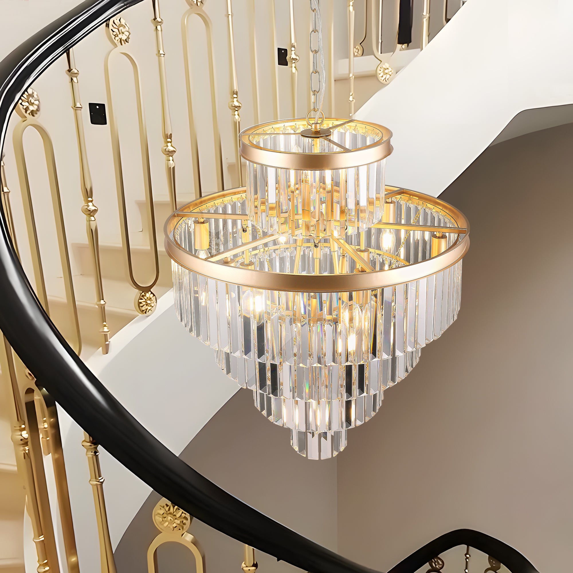 Golden Luxury Crystal Chandelier