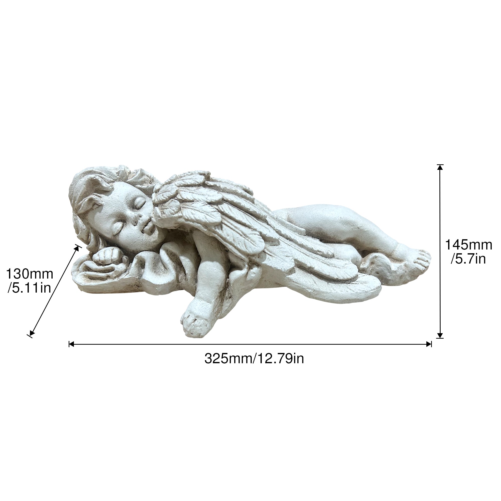Magnesium Oxide Lying Angel Statue