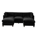 96.5" Sectional Couch for Living Room, Upholstered Soft Chenille Fabric Sofa